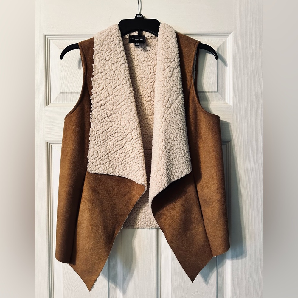 The Limited Faux Suede Brown Vest - Size XS/S